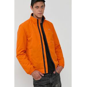 Bunda Tommy Jeans pánská, oranžová barva, přechodná