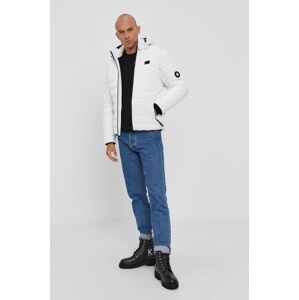 Bunda Pepe Jeans Hiram pánská, bílá barva, zimní