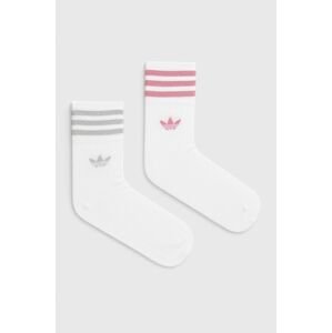 Ponožky adidas Originals (2-pack) H37064 dámské, bílá barva