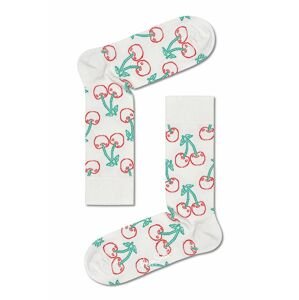 Ponožky Happy Socks Cherry dámské, bílá barva
