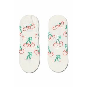 Ponožky Happy Socks Cherry Liner dámské, bílá barva