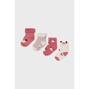 Dětské ponožky Mayoral Newborn (4-Pack) fialová barva