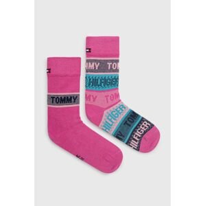 Dětské ponožky Tommy Hilfiger (2-pack) růžová barva