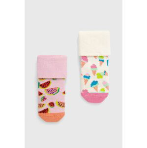 Happy Socks - Dětské ponožky Kids Ice Cream Terry (2-Pack)