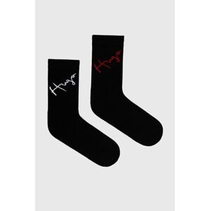 Ponožky Hugo pánské, černá barva