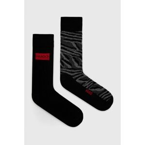 Ponožky Hugo pánské, černá barva