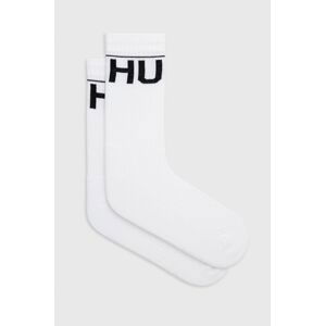 Ponožky Hugo (2-pack) pánské, bílá barva