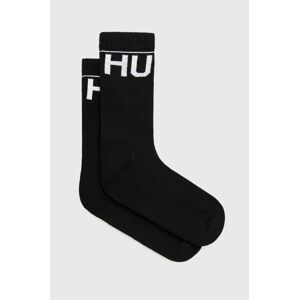 Ponožky Hugo (2-pack) pánské, černá barva