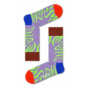 Ponožky Happy Socks Tiger Rave pánské, fialová barva