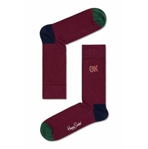 Ponožky Happy Socks Embroidery Lightning pánské, černá barva