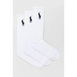 Ponožky Polo Ralph Lauren pánské, bílá barva