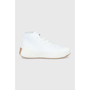 Boty adidas by Stella McCartney aSMC Treino Mid FY1176 bílá barva, na plochém podpatku