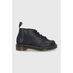 Kožené kotníkové boty Dr. Martens dámské, černá barva, na plochém podpatku, 26256001-Black.Smoo