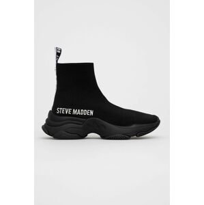 Boty Steve Madden Master černá barva, na plochém podpatku