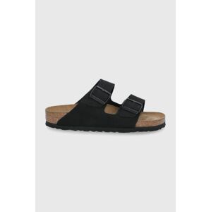 Kožené pantofle Birkenstock ARIZONA dámské, černá barva