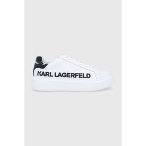 Boty Karl Lagerfeld bílá barva, na platformě