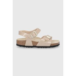 Dětské sandály Birkenstock zlatá barva