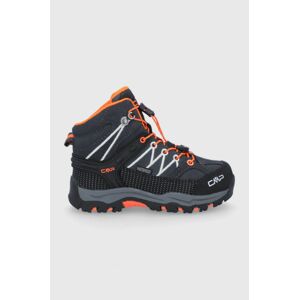 Dětské boty CMP KIDS RIGEL MID TREKKING SHOE WP černá barva