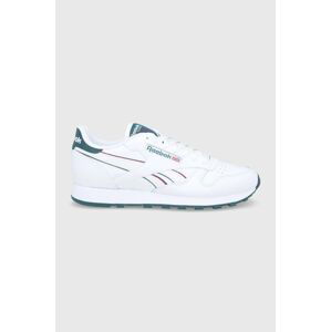 Kožené boty Reebok Classic CL LTHR bílá barva