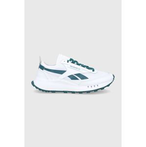 Kožené boty Reebok Classic CL Legacy GW9968 bílá barva, na plochém podpatku