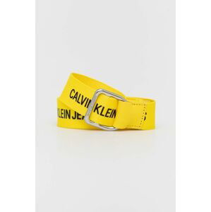 Pásek Calvin Klein Jeans dámský, žlutá barva