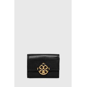 Kožená peněženka Tory Burch dámská, černá barva