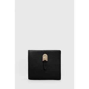 Kožená peněženka Furla Palazzo dámská, černá barva