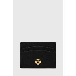 Kožená peněženka Tory Burch dámská, černá barva