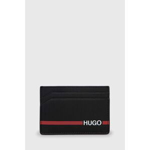 Kožená peněženka Hugo pánská, černá barva