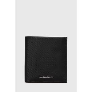 Kožená peněženka Calvin Klein pánská, černá barva
