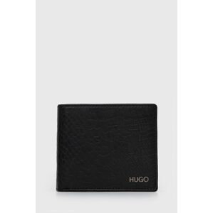 Peněženka a obal karty Hugo pánská, černá barva