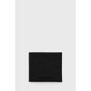 Kožená peněženka Emporio Armani pánská, černá barva, Y4R167 Y068E