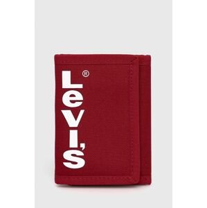 Peněženka Levi's pánská, červená barva
