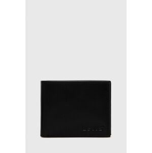 Kožená peněženka Levi's pánská, černá barva