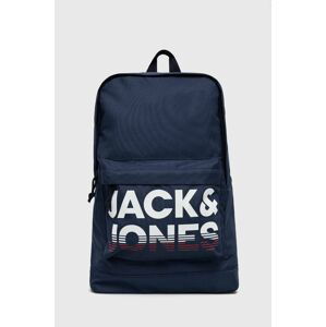 Batoh Jack & Jones pánský, tmavomodrá barva, velký, s potiskem