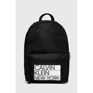 Batoh Calvin Klein pánský, černá barva, velký, s potiskem