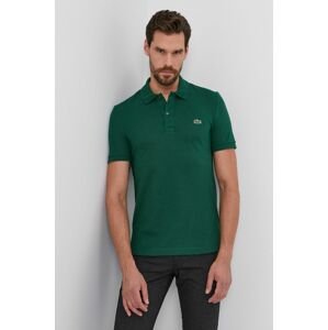 Bavlněné polo tričko Lacoste zelená barva, PH4012.-132