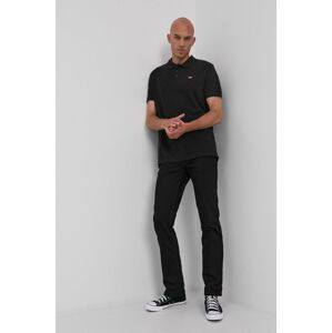 Polo tričko Levi's pánské, černá barva, hladké, 35883.0007-Blacks