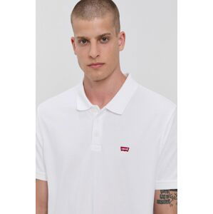 Polo tričko Levi's pánské, bílá barva, hladké, 35883.0003-Neutrals