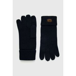 Vlněné rukavice Superdry pánské, tmavomodrá barva