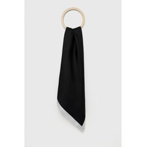 Šátek Polo Ralph Lauren dámský, černá barva, vzorovaný