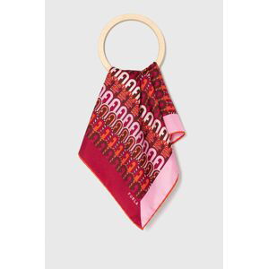 Šátek Furla dámský, růžová barva, vzorovaný