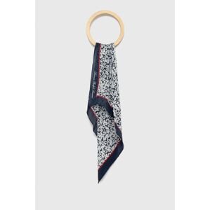 Šátek Lauren Ralph Lauren dámský, tmavomodrá barva, vzorovaný