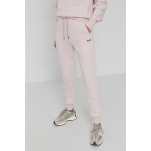 Kalhoty Woolrich dámské, růžová barva, hladké
