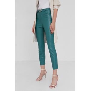 Kalhoty Pinko dámské, zelená barva, jednoduché, high waist