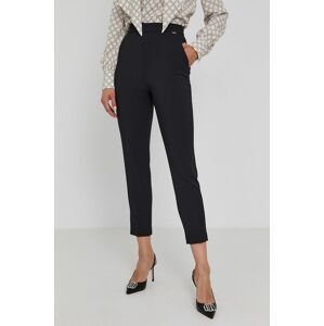 Kalhoty Elisabetta Franchi dámské, černá barva, střih cargo, high waist