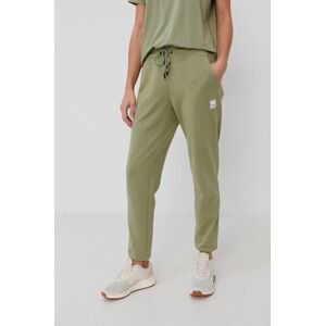 Kalhoty Dkny dámské, zelená barva, hladké