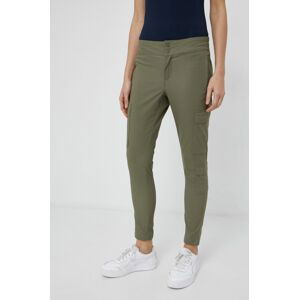 Outdoorové kalhoty Columbia Firwood Cargo zelená barva, kapsáče, medium waist