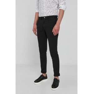 Kalhoty Calvin Klein Jeans pánské, černá barva, přiléhavé