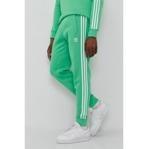 Kalhoty adidas Originals pánské, zelená barva, hladké